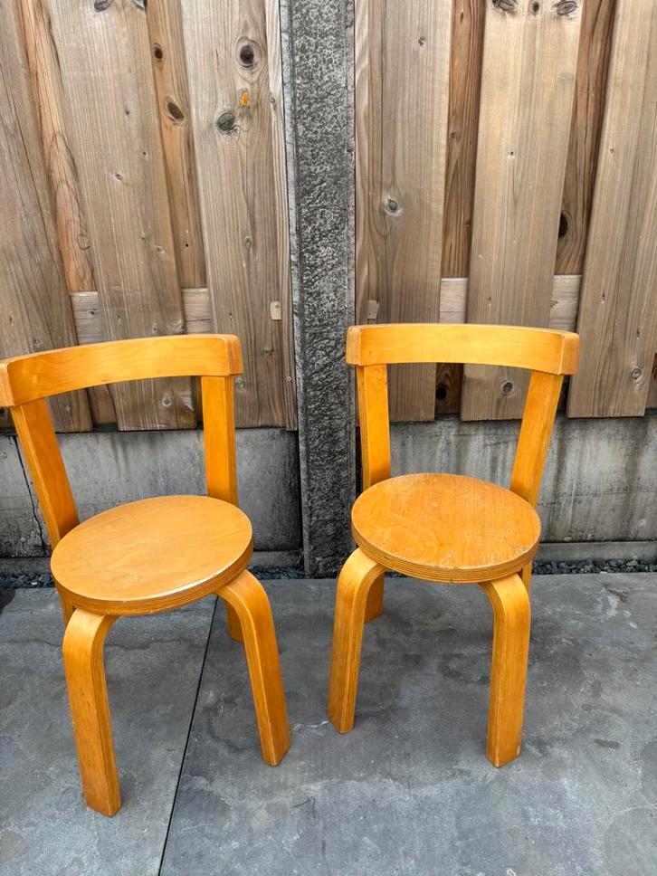 Vintage kinder krukjes Ikea Frosta/Alvar-Aalto stijl, Huis en Inrichting, Krukjes, Gebruikt, Hout, Ophalen of Verzenden