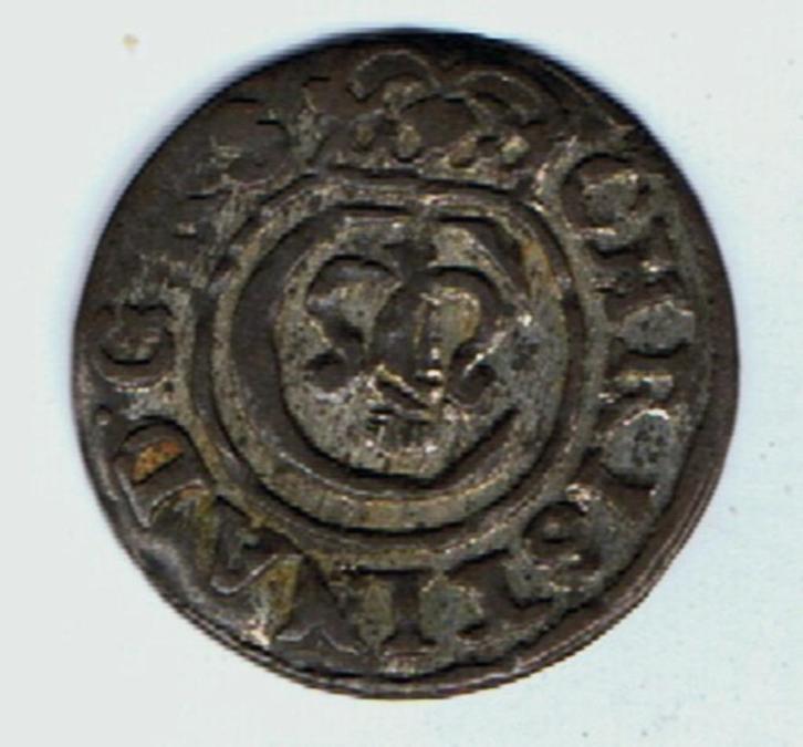 22-1951 Zweden/Livonia 1 solidus 1649, Postzegels en Munten, Munten | Europa | Niet-Euromunten, Losse munt, Overige landen, Zilver