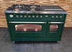 Luxe Fornuis Boretti 120 cm groen + rvs Coupe de Feu, Witgoed en Apparatuur, Fornuizen, 60 cm of meer, Ophalen of Verzenden, Zo goed als nieuw