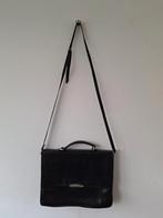 Arpelo Vintage Leren Aktetas/Schoudertas, 40 tot 60 cm, Gebruikt, Zwart, Minder dan 35 cm