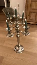 Kandelaar, zilverkleur, 5 armig., Huis en Inrichting, Woonaccessoires | Kandelaars en Kaarsen, Ophalen, Metaal, 75 cm of meer