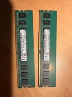 2x 4GB DDR4 RAM Geheugen, Gebruikt, DDR4, Ophalen of Verzenden, Desktop