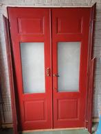 Antieke dubbele deuren, Doe-het-zelf en Verbouw, Deuren en Horren, Ophalen, Gebruikt, Binnendeur, Glas