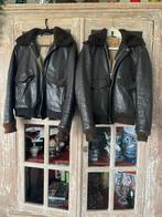 bomberjack/flight jacket schott u.s.a, Ophalen of Verzenden, Gedragen, Bruin