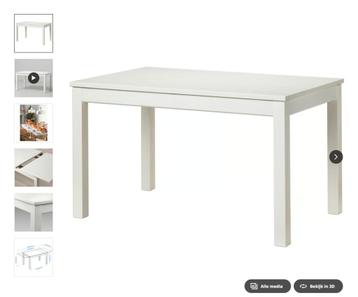 IKEA ANEBERG Uitschuifbare tafel, wit, 130/190x80 cm beschikbaar voor biedingen