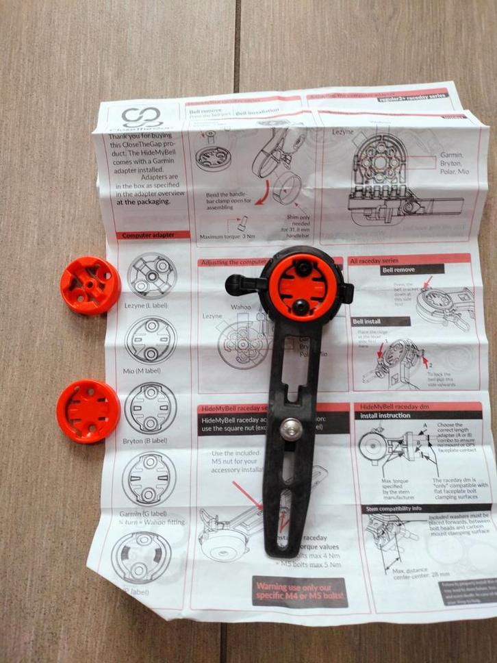 CloseTheGap RaceDay stuurhouder, Fietsen en Brommers, Fietsaccessoires | Fietscomputers, Gebruikt, Ophalen of Verzenden