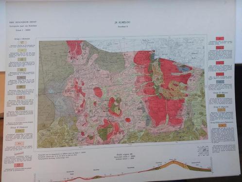 76 / Geologische kaart uit 1930 van Almelo kwartblad II, Boeken, Atlassen en Landkaarten, Zo goed als nieuw, Landkaart, Nederland
