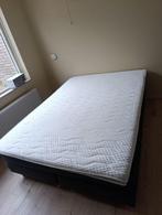 Boxspring, Huis en Inrichting, Ophalen, 140 cm, 200 cm, Grijs