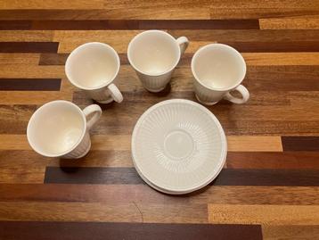 Wedgewood EDME koffiekopjes met schotel (4x) beschikbaar voor biedingen