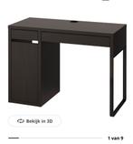 Zwarte Micke bureau van Ikea, Ophalen, Gebruikt, Bureau