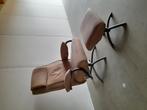 2x Suède fauteuils met voetbankje, Huis en Inrichting, Fauteuils, Ophalen of Verzenden, Gebruikt, 75 tot 100 cm, 50 tot 75 cm