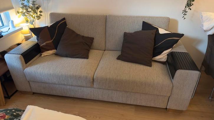 IKEA Sörvallen 2-zitsbank, Viarp beige/bruin, Huis en Inrichting, Banken | Complete zithoeken, Gebruikt, Ophalen