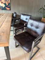 6 industriële / landelijke eetkamer stoelen, Ophalen, Gebruikt, Industrieel landelijk, Metaal