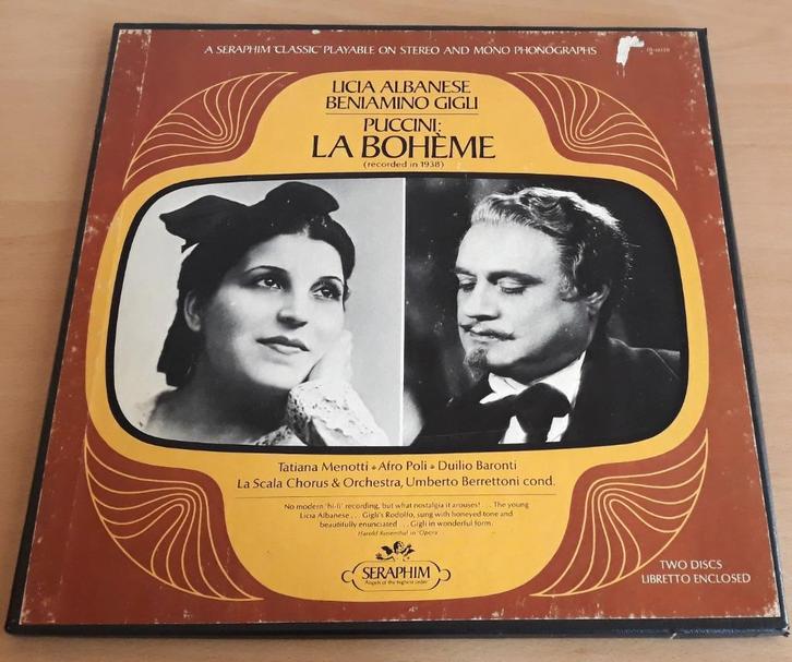 La Bohème - 1938 Recording - Beniamino Gigli/ Licia Albanese, Cd's en Dvd's, Vinyl | Klassiek, Zo goed als nieuw, Romantiek, Opera of Operette