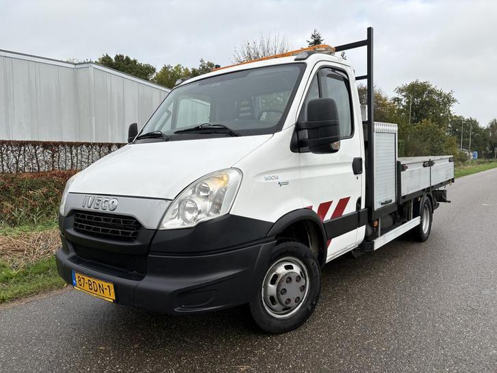 Iveco 50C14G 3,0 / PICK-UP / OPEN LAADBAK / HIAB 008T KRAAN, Auto's, Bestelauto's, Te koop, Airconditioning, Iveco, CNG (Aardgas)