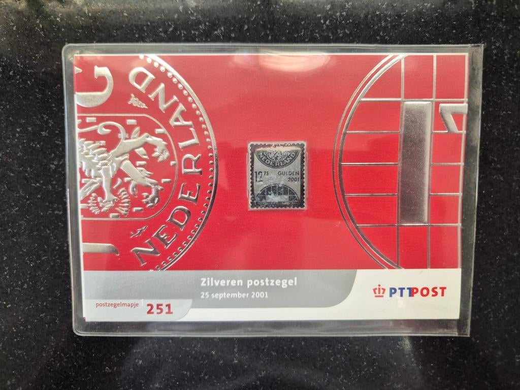 Zilveren Postzegel Nederland 2001 in PTT Mapje, Postzegels en Munten, Postzegels | Nederland, Ophalen of Verzenden, Na 1940, Postfris