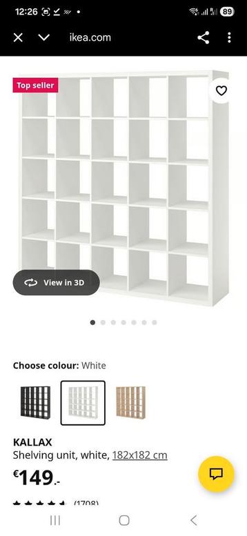 Ikea kallax shelves 5x5