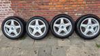 Originele Mini Cooper velgen 16 inch + banden 195/55 R16 4x, Ophalen, Gebruikt, 16 inch, Banden en Velgen