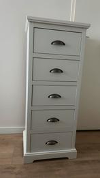 Witte ladenlast met 5 laden, Ophalen, Gebruikt, 5 laden of meer, 100 tot 150 cm