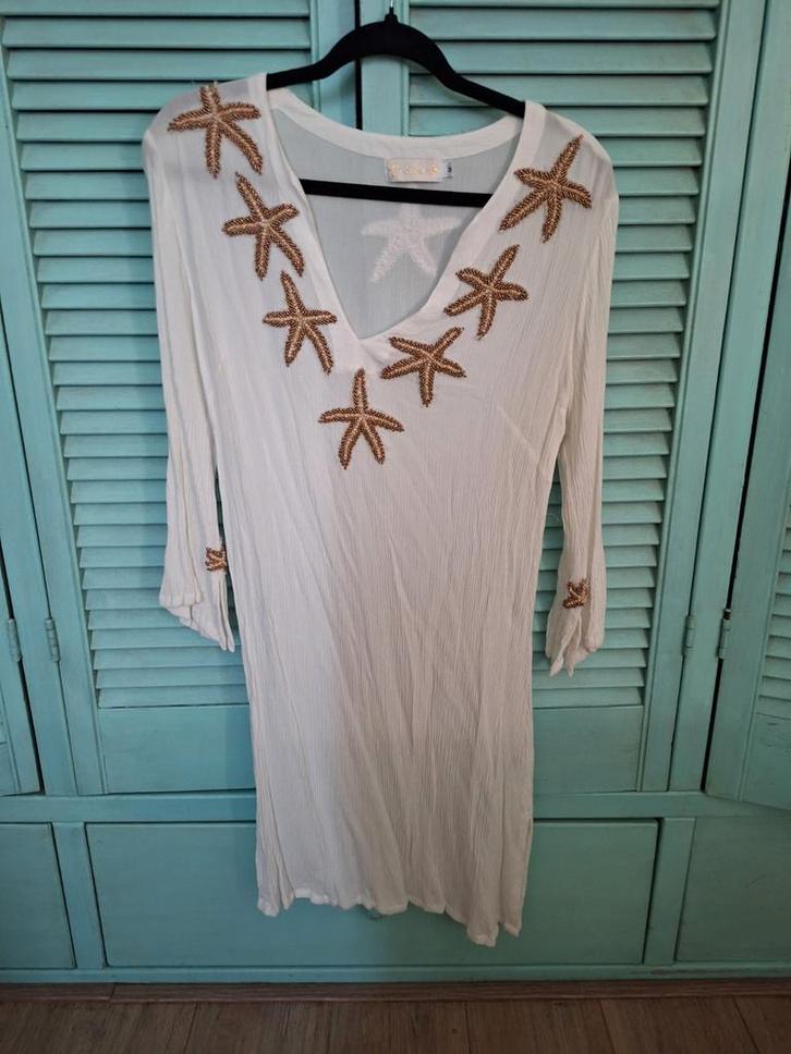 Hot Lava Starfish jurk, Kleding | Dames, Jurken, Zo goed als nieuw, Wit, Ophalen of Verzenden