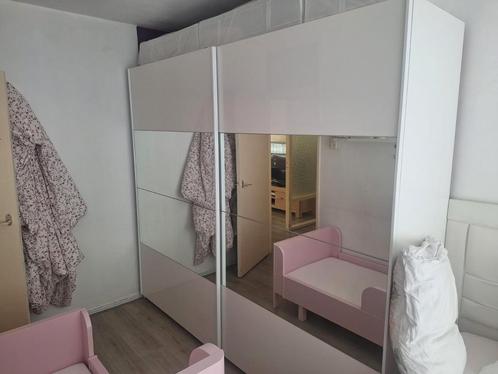 Als nieuw kledingkast, hoogglans wit, Huis en Inrichting, Slaapkamer | Complete slaapkamers, Zo goed als nieuw, Tweepersoons, Ophalen