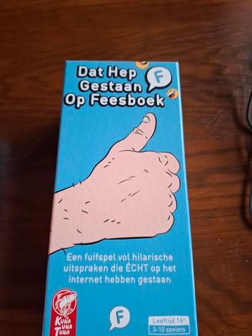 Dat Hep Gestaan Op Feesboek - Grappig Spel beschikbaar voor biedingen