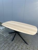 Eettafel deens ovaal licht eiken 160x90 cm, Ophalen, 50 tot 100 cm, Vijf personen of meer, Ovaal