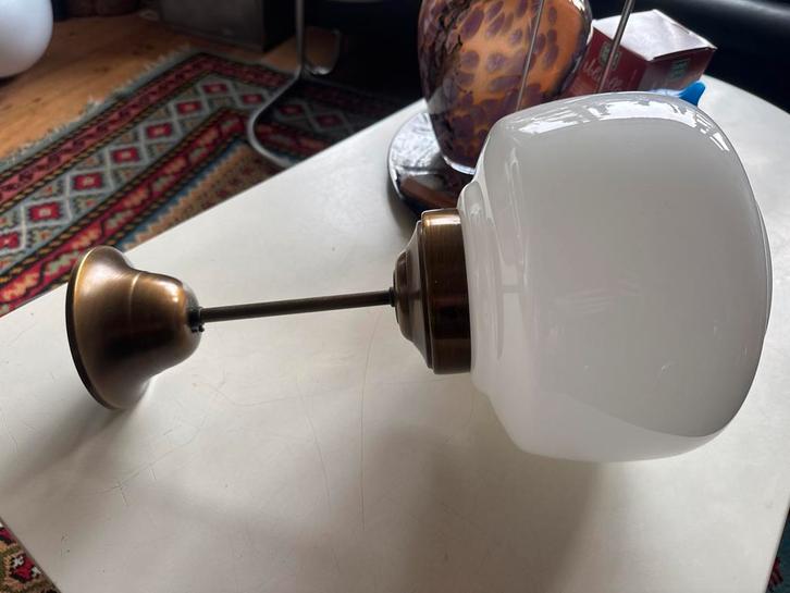 Antieke Hanglamp Gispen Stijl, Huis en Inrichting, Lampen | Tafellampen, Gebruikt, Minder dan 50 cm, Metaal, Ophalen of Verzenden