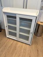 Witte Vitrinekast - 105x40x125cm., Huis en Inrichting, Ophalen, 100 tot 150 cm, 100 tot 150 cm, Modern