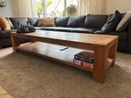 Hardhout teak salontafel 200 x 60 cm, Ophalen, Gebruikt, 50 tot 100 cm, Minder dan 50 cm