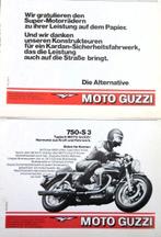 15 vintage advertenties Moto Guzzi Motobecane motor 70-86, Ophalen of Verzenden, Motoren