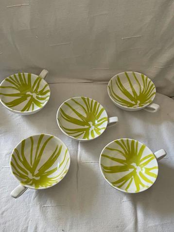 5 Retro porseleinen thee koffie kopjes ASA Germany beschikbaar voor biedingen