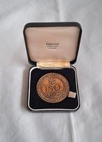 Herdenkingspenning Royal Microscopical Society 1839-1989, Ophalen of Verzenden, Brons