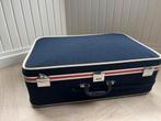 Vintage koffer van Skyway donkerblauw en rood, Ophalen, Overige materialen, Gebruikt, Slot
