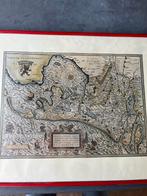 Oude kaart van Holland - Ingelijst Kunstwerk Ets/Gravure Dec, Ophalen of Verzenden