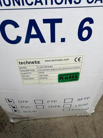 Technetix CAT 6 RJ45 UTP Netwerkkabel 305 meter nieuw beschikbaar voor biedingen