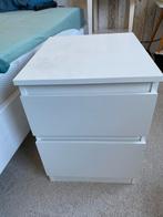Malm nachtkastje ikea wit gebruikt, Ophalen of Verzenden, Gebruikt, Hout, Minder dan 45 cm
