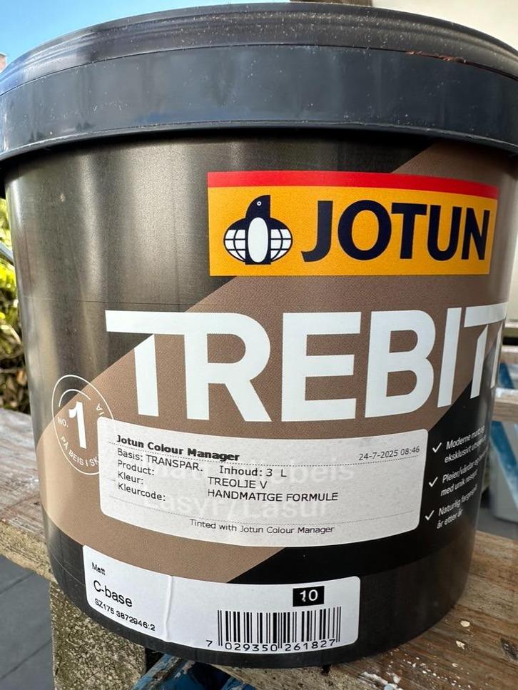 Jotun olie kleur red ceder, Doe-het-zelf en Verbouw, Verf, Beits en Lak, Nieuw, Beits, Minder dan 5 liter, Overige kleuren, Ophalen of Verzenden