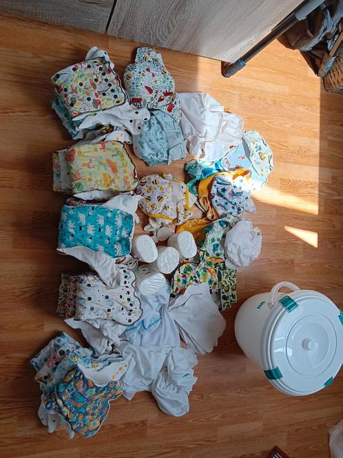 Volledig pakket wasbare luiers, Kinderen en Baby's, Badjes en Verzorging, Gebruikt, Overige typen, Overige merken, Ophalen