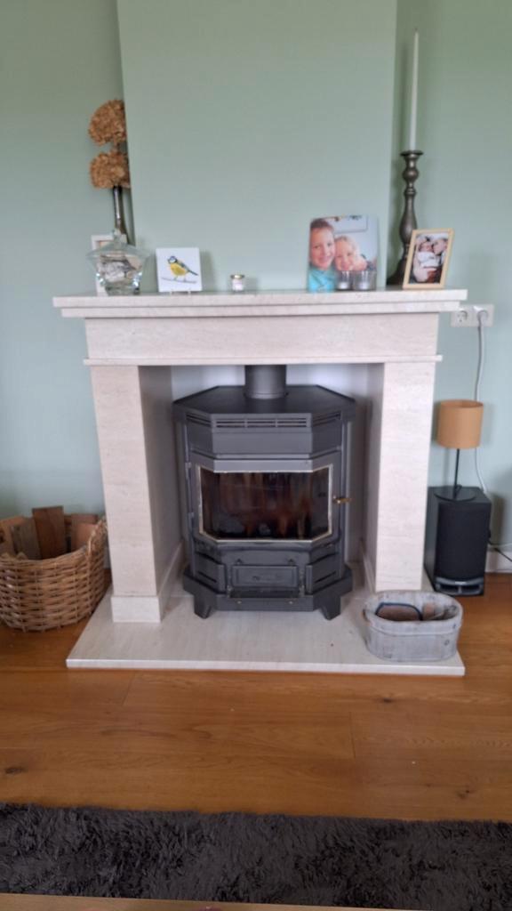 Natuurstenen Schouw (zonder kachel), Huis en Inrichting, Haarden, Gebruikt, Houthaard, Ophalen