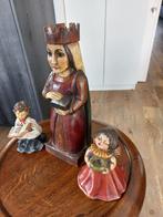 Collectie van 3 beeldjes: Hout en Porselein, Ophalen of Verzenden