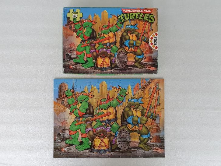 Puzzel TMHT (Educa, Mirage, 1990 - 1991), Kinderen en Baby's, Speelgoed | Kinderpuzzels, Gebruikt, Meer dan 50 stukjes, Ophalen of Verzenden