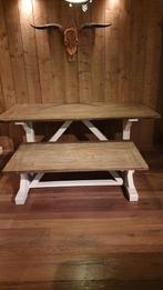 Landelijke Brocante Kloostertafel eettafel en salontafel € 5, Ophalen of Verzenden