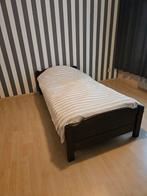 Één persoons bed met auping verstelbaar spiraalbodem, Ophalen, 90 cm, Eenpersoons, Hout