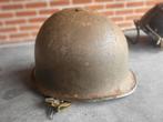 Leger helm + binnenhelm, Verzamelen, Ophalen of Verzenden, Landmacht, Nederland, Helm of Baret