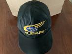 Vintage leder racing cap subaru, Verzenden, Gebruikt, Auto's
