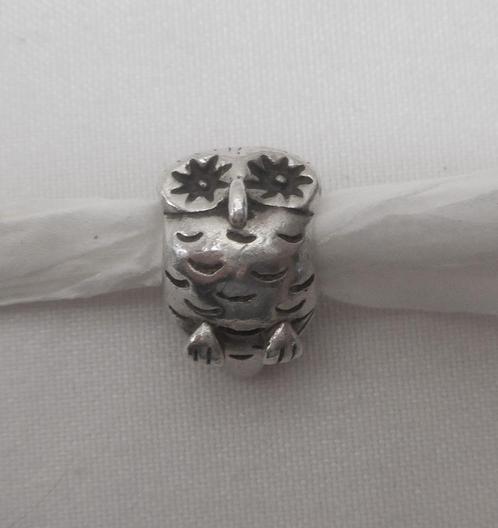 Zilveren Pandora bedel uil nr.565, Sieraden, Tassen en Uiterlijk, Bedels, Zo goed als nieuw, Pandora, Zilver, 1 bedel, Verzenden