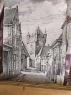 Tekeningen Hattem, Ophalen of Verzenden, Minder dan 50 cm, Schilderij, Minder dan 50 cm