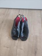 Vabeene maat 41 - Zwarte leren sandalen, Ophalen of Verzenden, Zwart, Sandalen of Muiltjes