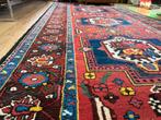 Handgeknoopt vintage Heriz/Karadja tapijt – ca. 405 x 165 cm, Gebruikt, Info@bababoho.com, 200 cm of meer, Ophalen of Verzenden
